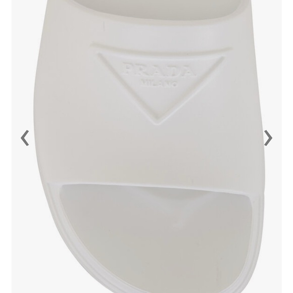 Authentic PRADA Bianco Rubber Pool Slide - Picture 4 of 9